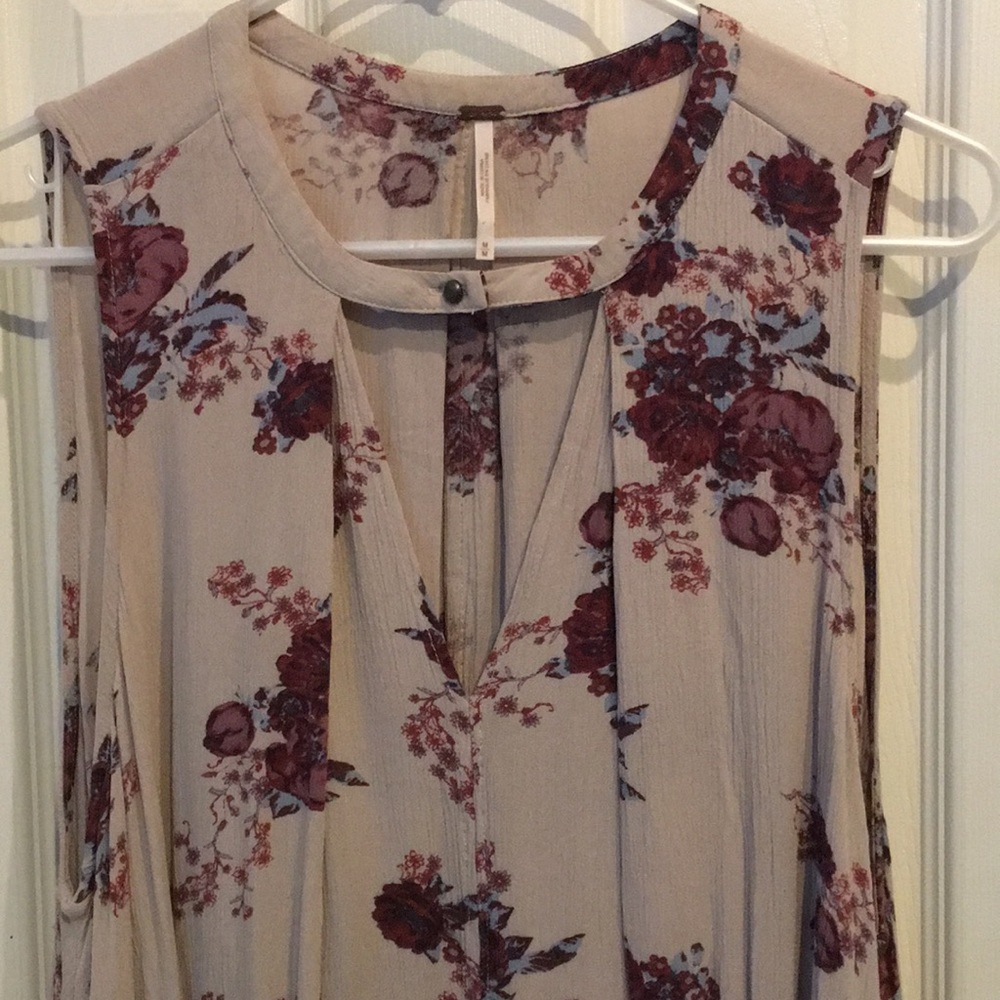 Free People Tunic M Tea Combo Keyhole Neck